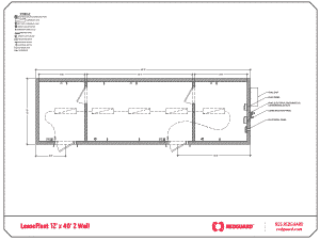 RedGuard LeaseFleet 12'x40' 2 Wall Floor Plan