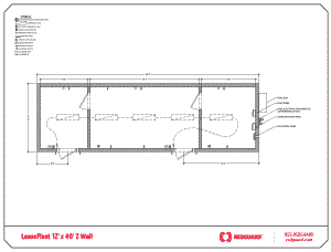 RedGuard LeaseFleet 12'x40' 2 Wall Floor Plan