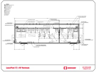 RedGuard LeaseFleet 12×40 Restroom Floor Plan