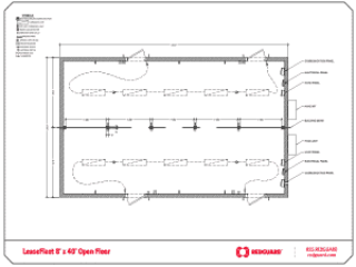 RedGuard LeaseFleet 24'x40' Multi-Section Open Floor Plan