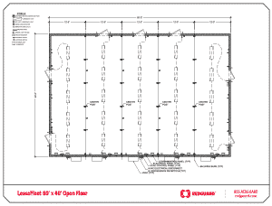 RedGuard LeaseFleet 60'x40' Multi-Section Open Floor Plan
