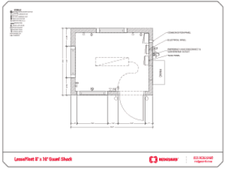 RedGuard LeaseFleet 8'x10' Guard Shack Floor Plan