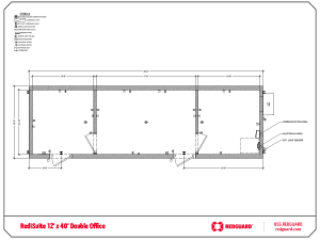 RedGuard RediSuite 12'x40' Double Office Floor Plan