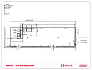 RedGuard RediSuite 12'x40' Restroom/Kitchen Floor Plan