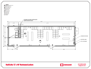 RedGuard RediSuite 12'x40' Restroom/Lockers Floor Plan