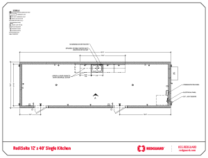 RedGuard RediSuite 12'x40' Single Kitchen Floor Plan