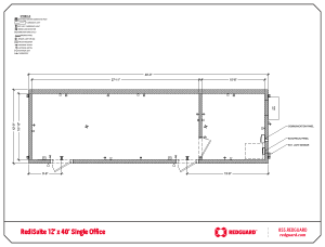RedGuard RediSuite 12'x40' Single Office Floor Plan