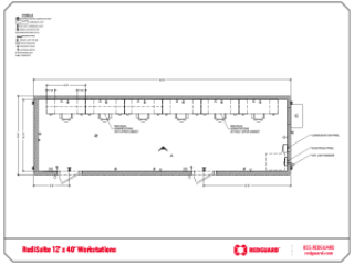 RedGuard RediSuite 12'x40' Workstation Floor Plan
