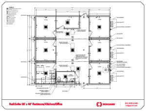 RedGuard RediSuite 36'x40' Restroom/Kitchen/Office Floor Plan
