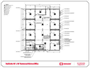 RedGuard RediSuite 48'x40' Restroom/Kitchen/Office Floor Plan
