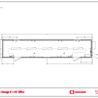 SiteBox 8'x40' Office Floor Plan