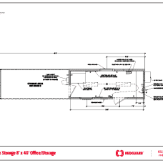 SiteBox 8'x40' Office Storage Floor Plan