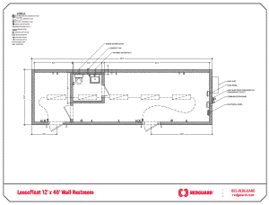 RedGuard LeaseFleet 12'x40' Wall Restroom Floor Plan