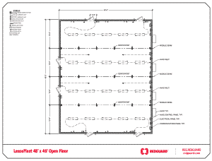 RedGuard LeaseFleet 48'x40' Multi-Section Open Floor Plan