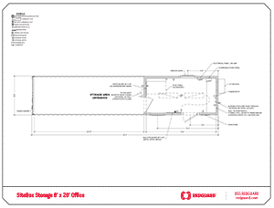 SiteBox 8x40 Office/Storage Floor Plan